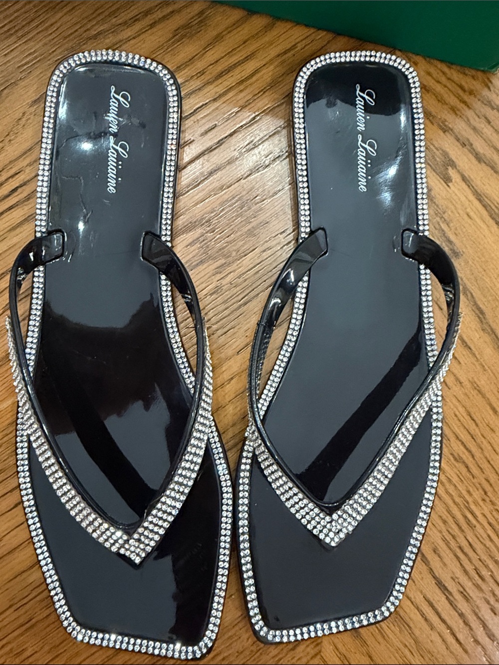 Black Bling Flip Flop Sandal